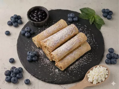 Млинці з Чорницею та Сиром